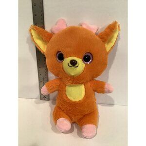 Aurora World Inc YooHoo Jolley Reindeer Stuffed Animal Orange Yellow Pink Horns